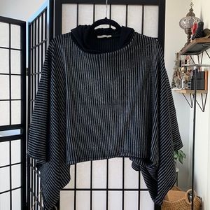 Zara Trafaluc black poncho with hood
